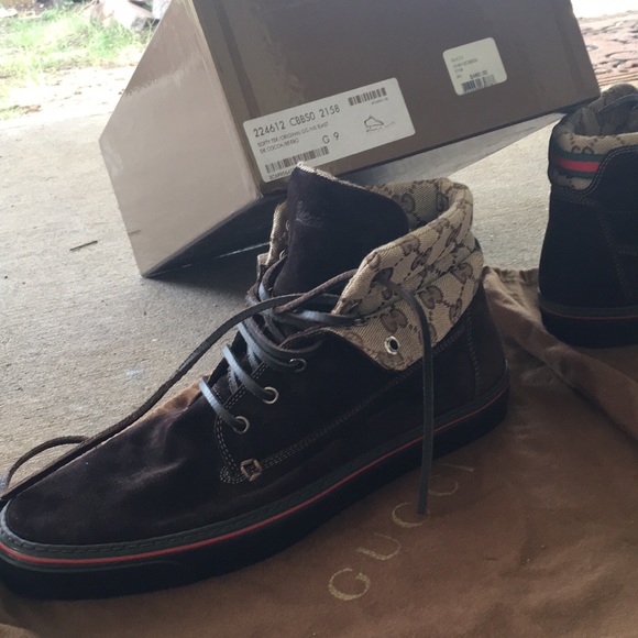 Authentic Gucci size 9 men’s mid-tops. Original - Picture 1 of 8